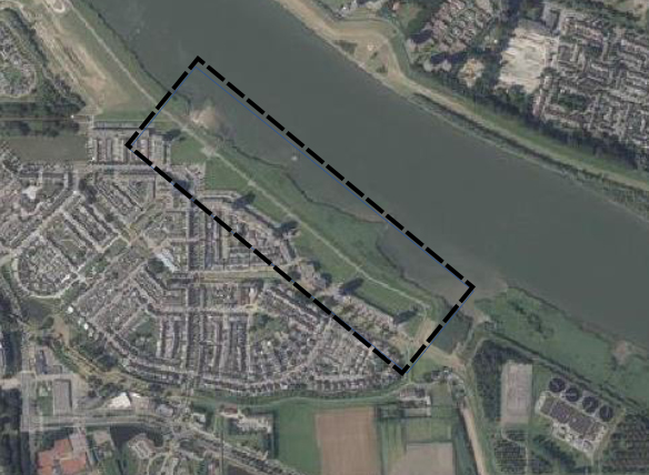 Het projectgebied strekt zich uit vanaf de Kraanvogelbrug bij de Haven tot en met einde Maasboulevard bij de Uitkijk en het Allemanspad.